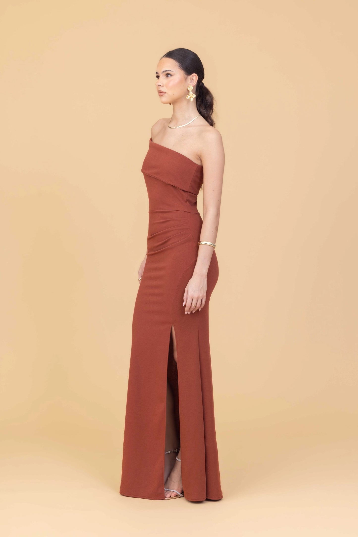INDIE Burnt Orange Maxi Dress Tall