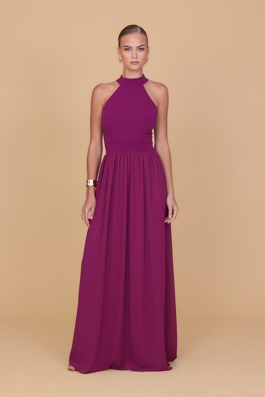 LILAH Plum Maxi Dress