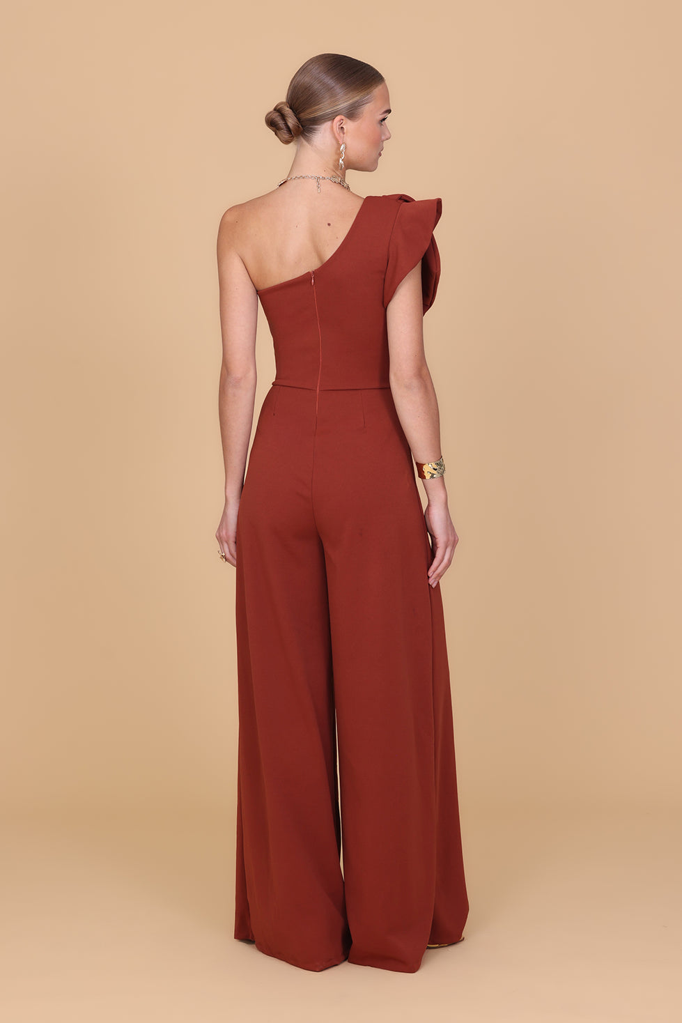 LIANA Burnt Orange Jumpsuit