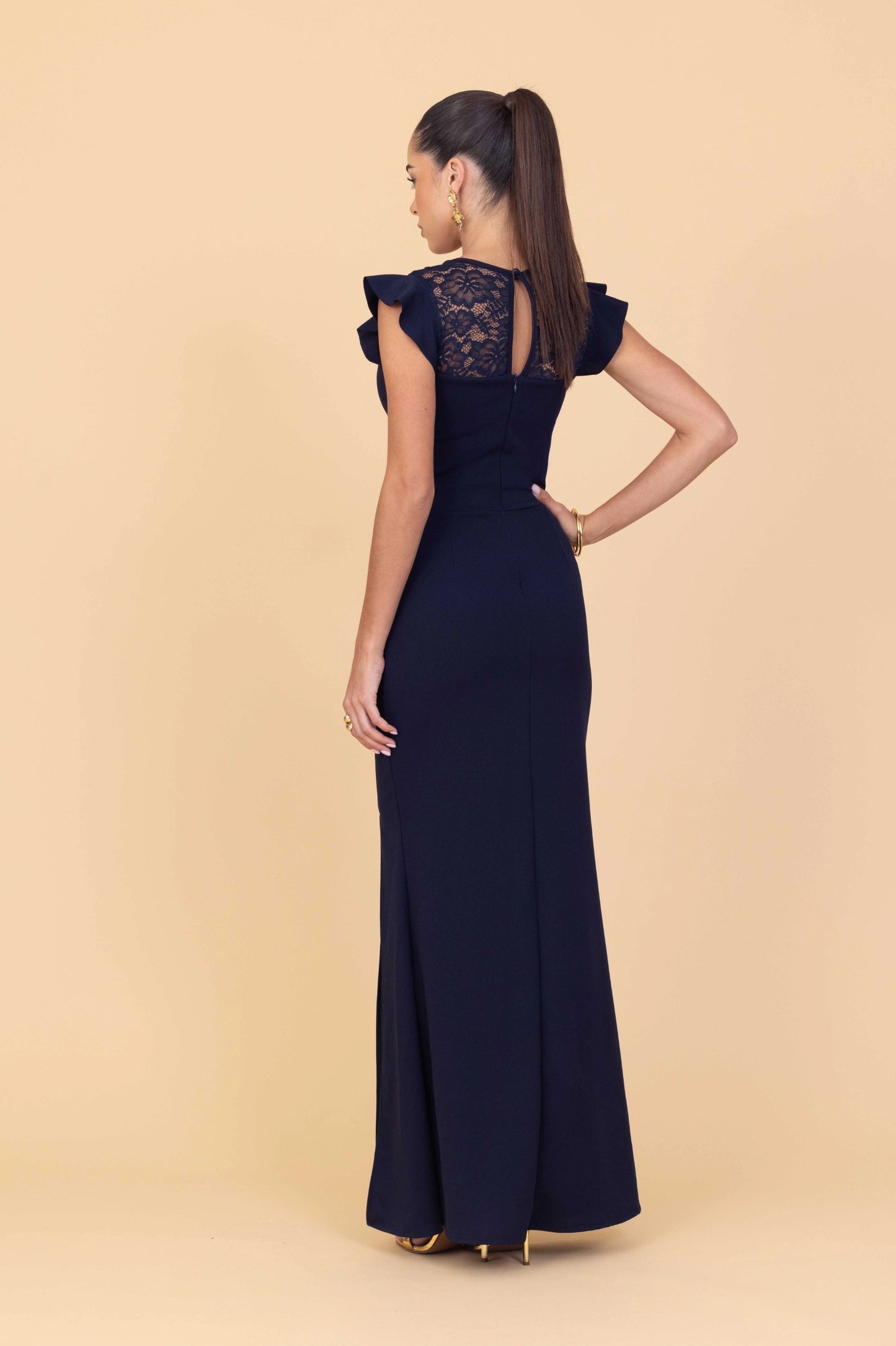 CLAUDIA Navy Maxi Dress