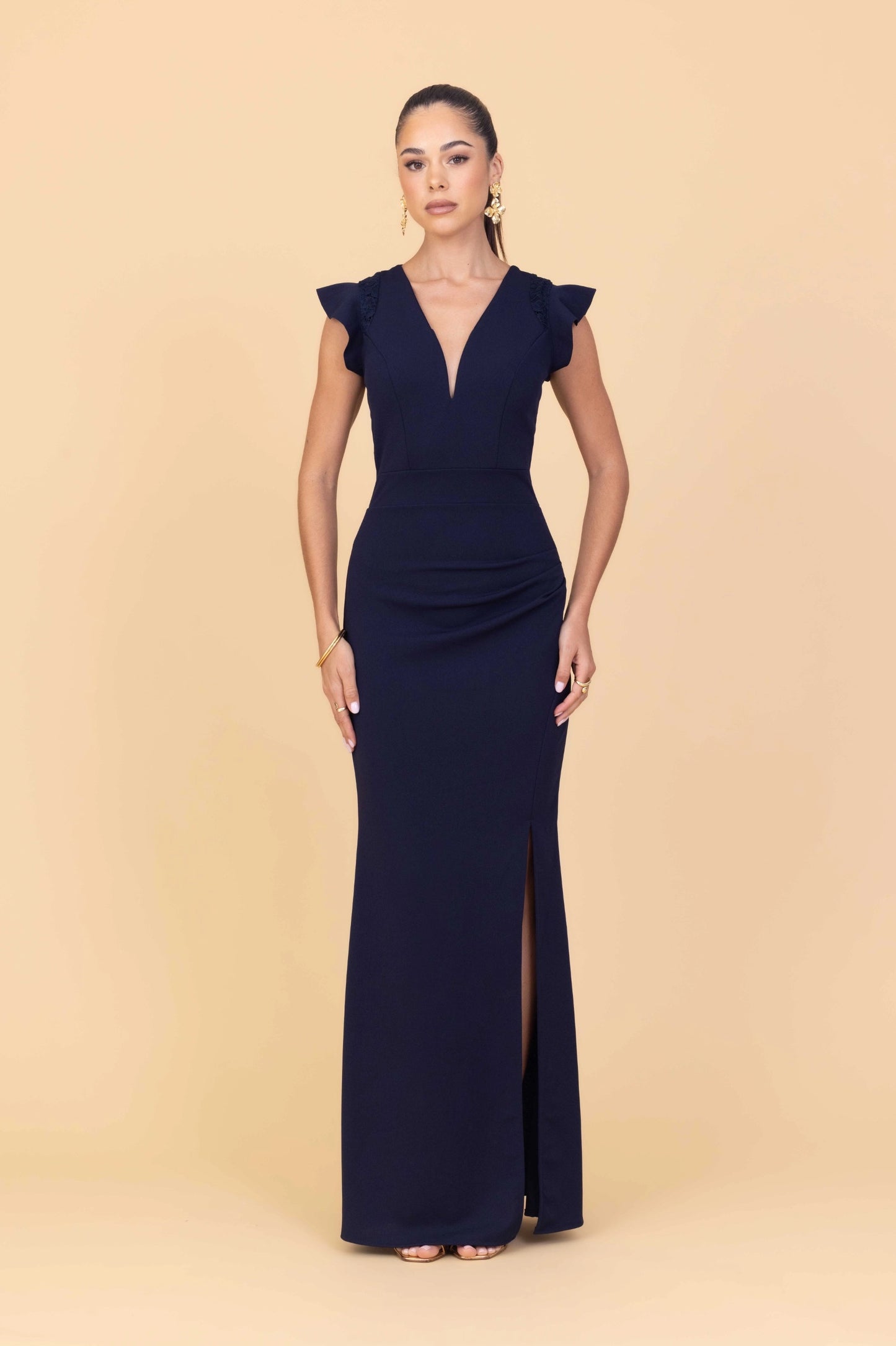 CLAUDIA Navy Maxi Dress