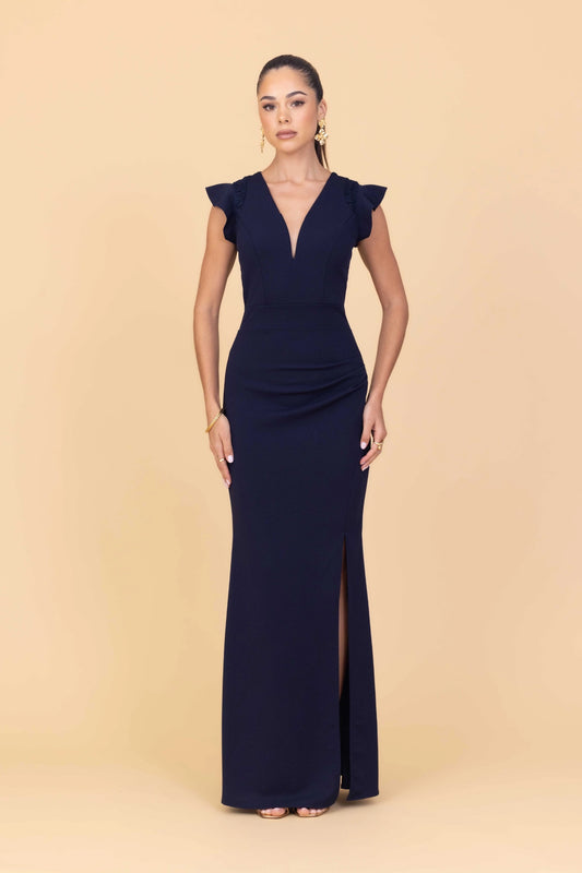 CLAUDIA Navy Maxi Dress