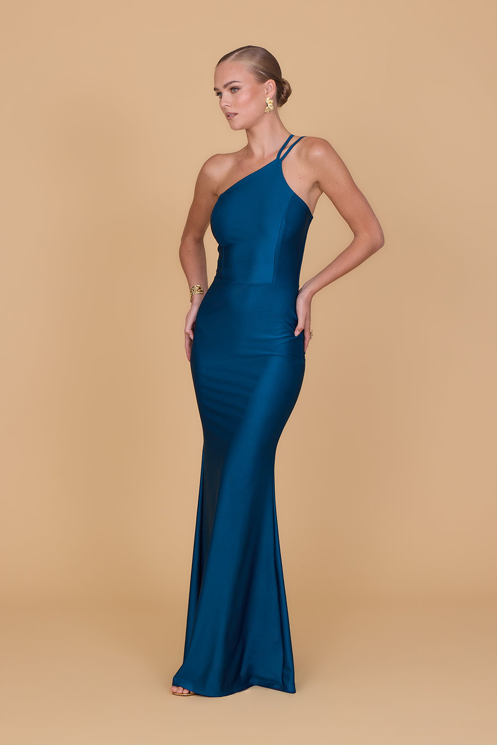 ZYLA Dark Teal Maxi Dress