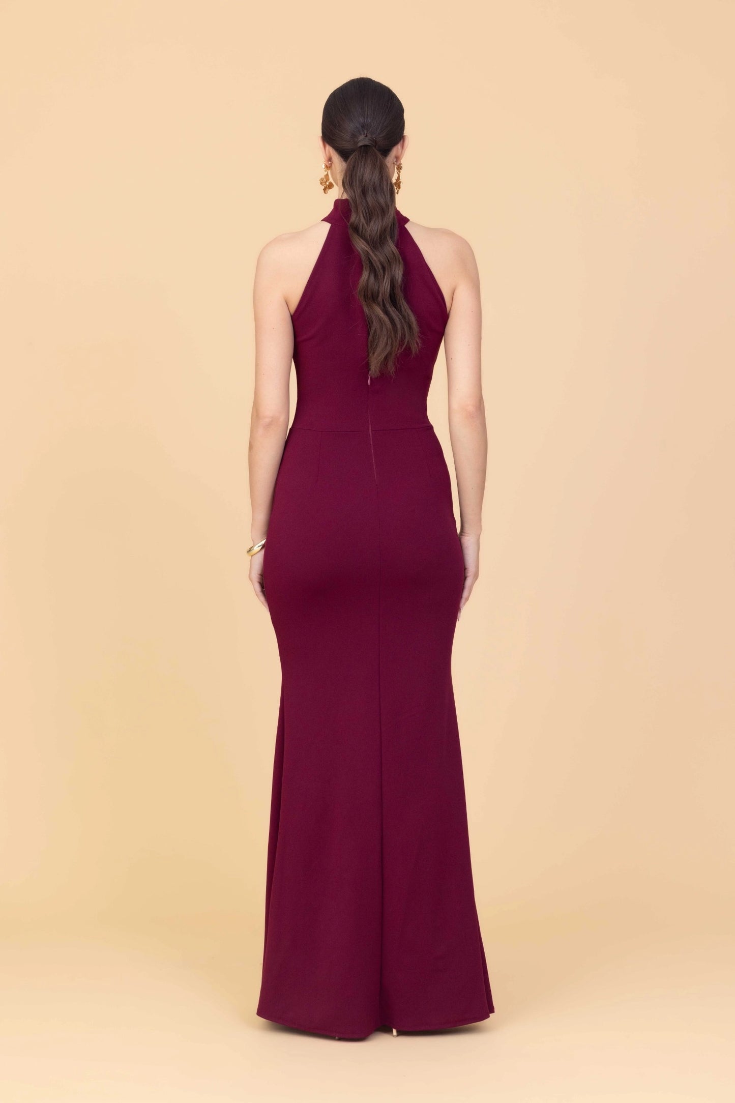 SARA Wine Maxi Dress Tall