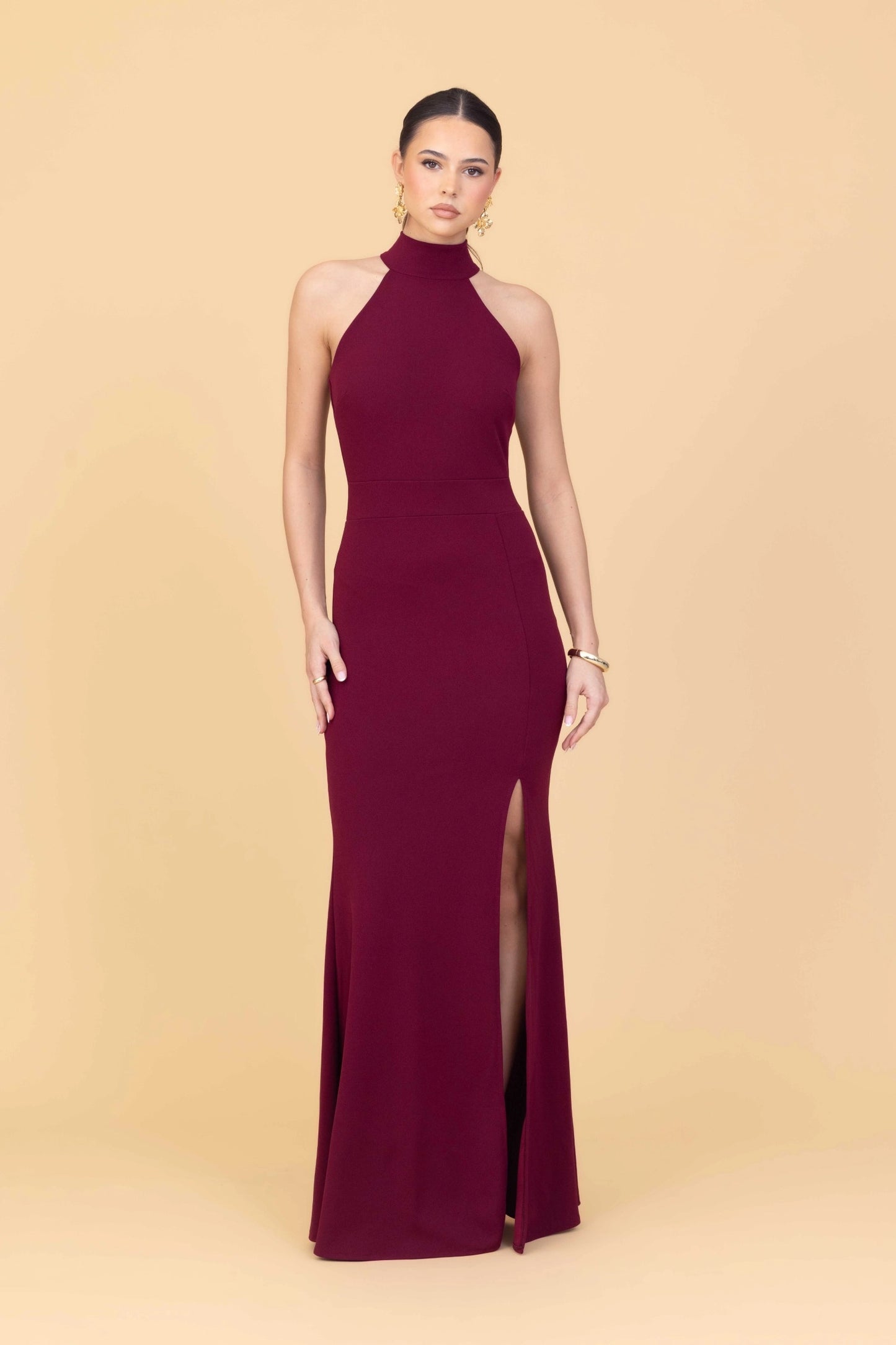 SARA Wine Maxi Dress Tall
